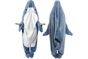 inkArts Shark Blanket, Shark Onesie, Shark Blanket Hoodie Onesie, Shark Pajamas, Shark Costume, Shark Wearable Blanket