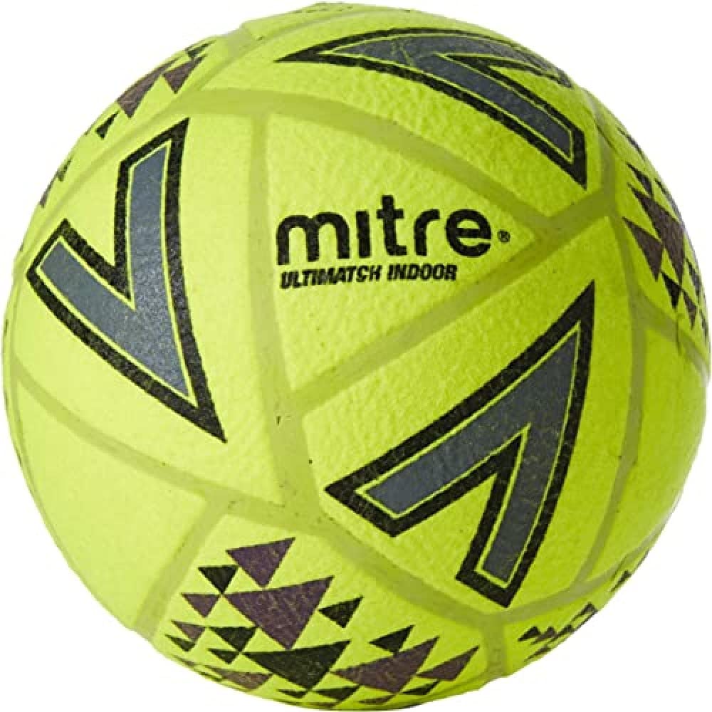 Mitre Ultimatch Indoor Football, Dark Yellow/Black, Size 4
