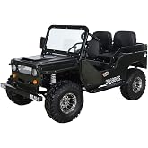 X-PRO Ranger 150 Go Kart with 3-Speed Semi-Automatic Transmission w/Reverse, Big 18" Aluminium Rim Wheels! LED Headlights, with Windshield and Spare Tire！ (Army Green)