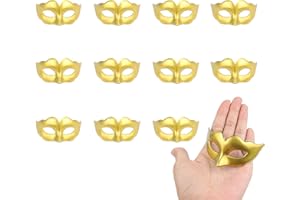 Quligeta Mini Masquerade Mask Party Decorations Mardi Gras Small Venetian Carved Mask Decor