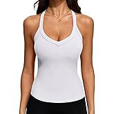 REORIA Women's V Neck Racerback Tank Top