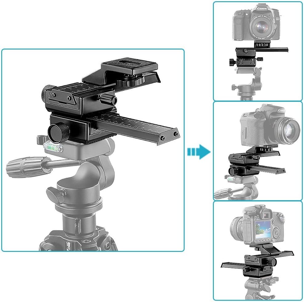 Neewer Pro 4-Way Macro Focusing Focus Rail Slider/Close-Up Shooting for Canon Nikon, Pentax, Olympus, Sony, Samsung and Other Digital SLR Camera and DC with Standard 1/4-Inch Screw Hole : Camera & Photo