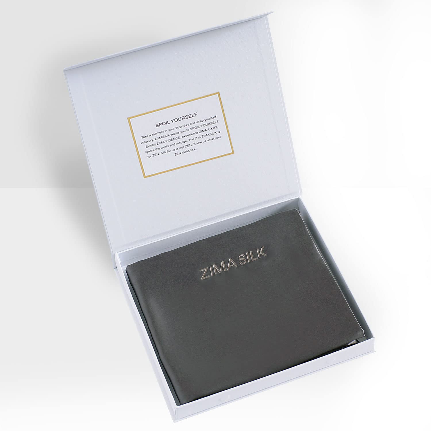 ZIMASILK 100% Pure 22 Momme Mulberry Silk Pillowcase for Hair and Skin, Upgraded Silk Durable, Soft & Smooth, Both Sides Premium Grade 6A Silk, 1pc (Standard Size 50x75 cm, Space Grey)