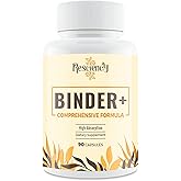 Resciency Detox Binder Supplement – Activated Charcoal, Zeolite, Bentonite Clay, Milk Thistle, Proprietary Blends - Liver & Gut, Max Absorption, 90 Vegan Capsules