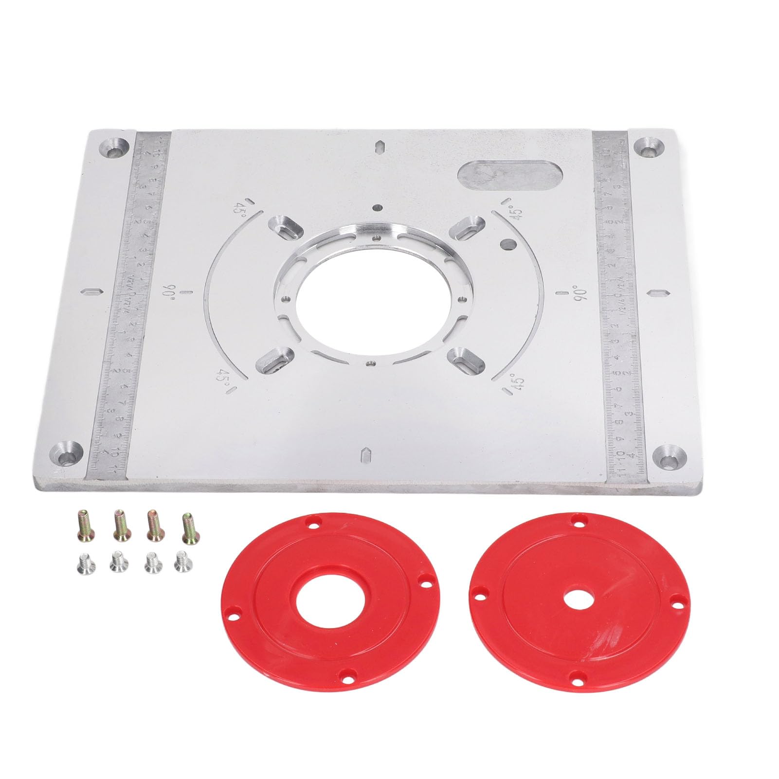 Router Table Insert Plate, Aluminum Alloy Router Insert Plate Router Table Plate Router Template Plate Router Table Mounting Plate Bench Router Plate for Wood Trimmer Router Trimming Engraving Machine