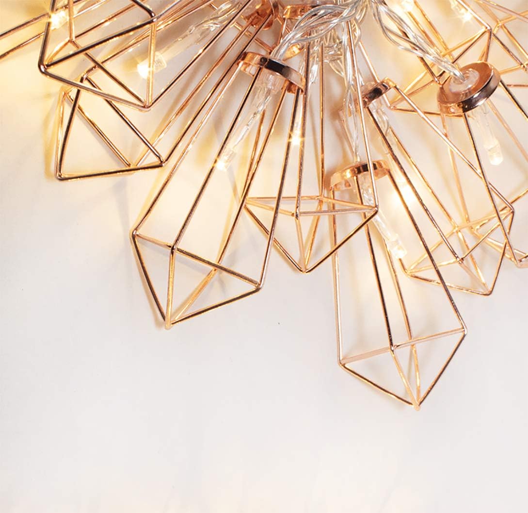 LuxLumi LED String Lights with Batteries Included for Bedroom Kids Nursery Indoor Apartment Home Decor Bedroom Teens College Dorm Kids Nursery 4th of July Party (Diamond Loft - 10.5 Feet)