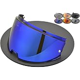 Logto Compatible With LS2 Advant Modular Helmet Visor FF906 Advant Ready Outer Shield Motorcycle Outer Face Shield Replacement Accessories (Revo Deep Blue)