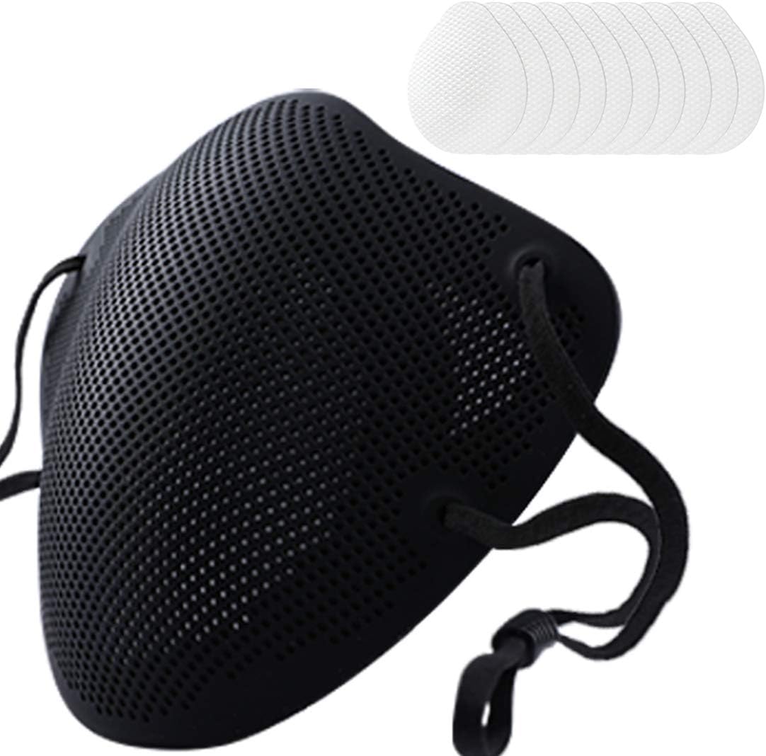 10pcs Silicone Protective Filter Replaceable Anti Haze Filter Paper（Adult Black）