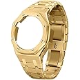 GA2100 Metal Watch Band Case Replacement Kit, Stainless Steel Strap Bezel Accessories Compatible with Casio Mens G-Shock GA2100/GA-2110 Watches