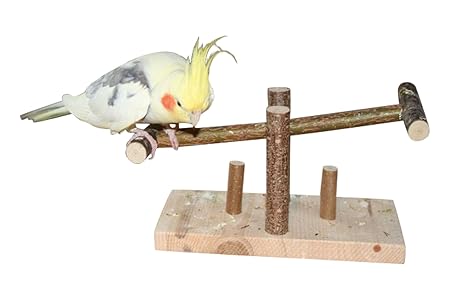 Tolle Vogelwippe bzw. Vogelschaukel aus Naturholz. Handgemacht | Tolles Wellensittich Spielzeug bzw Zubehör