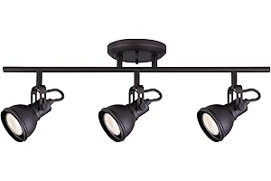 Canarm Polo 3-Light Track Rail, Oil Rubbed Bronze with Adjustable Heads, 22.5 Modern Ceiling or Wall Lighting Fixture