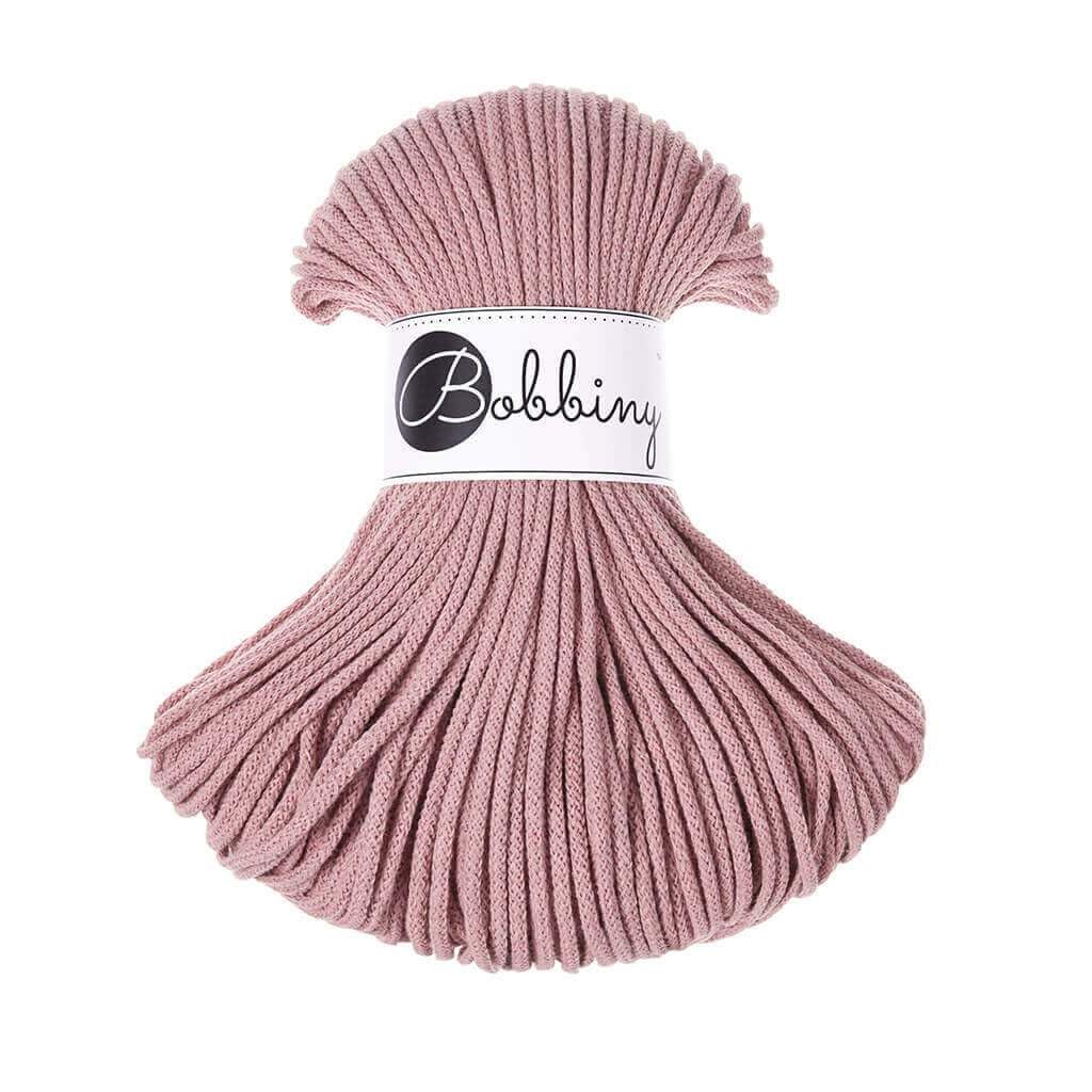 Bobbiny Junior 3mm Braided Macrame Cord (Blush) 100m