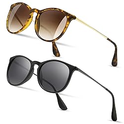 SUNGAIT Vintage Round Sunglasses for Women Men