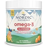 Nordic Naturals Nordic Omega-3 Gummies, Tangerine - 120 Gummies - 82 mg Total Omega-3s with EPA & DHA - Non-GMO - 60 Servings