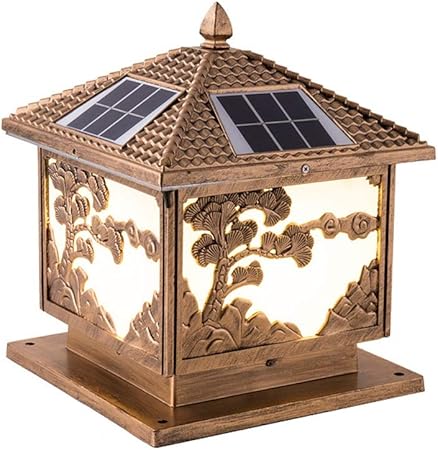 Amazon Com Axwt Dual Use Solar Energy Pillar Light Warm Light