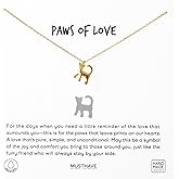 MUSTHAVE 18K Gold Plated 3D Cat Pendant Necklace, Message Card, Catmom, Catperson, Necklace for Women, Simple, Dainty, Anchor Chain, 16+2 inch Extender (Yellow Gold)
