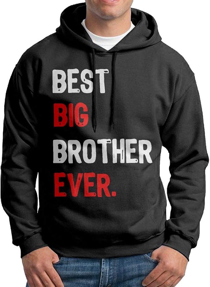 Amazon.com: Men's Pullover Hoodie, Warm Best Big Brother Ever Cotton Sweatshirt for Mens: Clothing