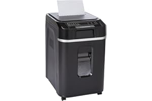 �鶹�� Basics 200-Sheet Auto Feed Crosscut Paper Shredder with Pullout Basket, Black