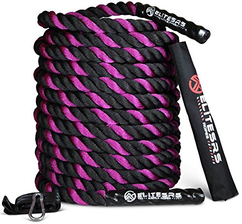 Elitesrs 30ft 2" battle rope kit fitness workout - sleeve - …