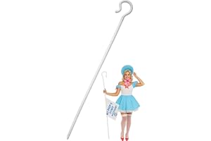 NICKY BIGS NOVELTIES Nicky Bigs Noveltied Plastic Shepherds Hook Prop Staff Cane Walking Stick - Nativity Play Costume Accessory, 59"