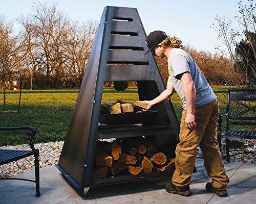 Blaze Monolith Fire Tower Metal Chiminea Vertical Firepit Amazon