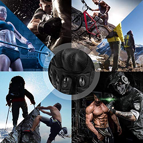 Tactical Gloves, Army Military Rubber Hard Knuckle Outdoor Full Finger Touch Screen Gloves for Men Cycling Motorcycle Hunting Shooting Hiking Camping Airsoft Paintball (XL, Black)