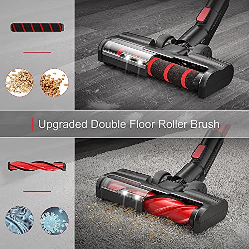 Cordless Vacuum Cleaner, 23Kpa Cordless Stick Vacuum Cleaner with 300W