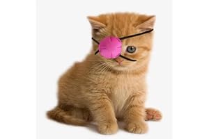 vomvomp 3 Pack Cat Eye Patch for Cats Missing Eyes Single Eyepatch Protective Eye Cover for Small Dogs Cats Eye Injuries Afte