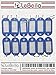 Hotel Key Labels Organizer - LeBeila 100 Plastic Key Tags with Label Window, Metal Split Ring and Writable Blank Paper Tags Reusable Id Identifiers for Office/House Keys, Luggage, Keychains (Blue)