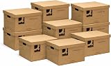 Q-Connect Archive Storage Boxes with Lids 10 Pack 335x400x250mm Brown