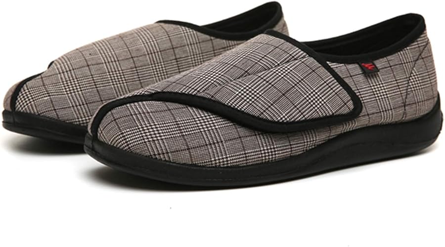 Hotelvs Chaussons Montants Homme Diabétiques Réglable Orthopédique