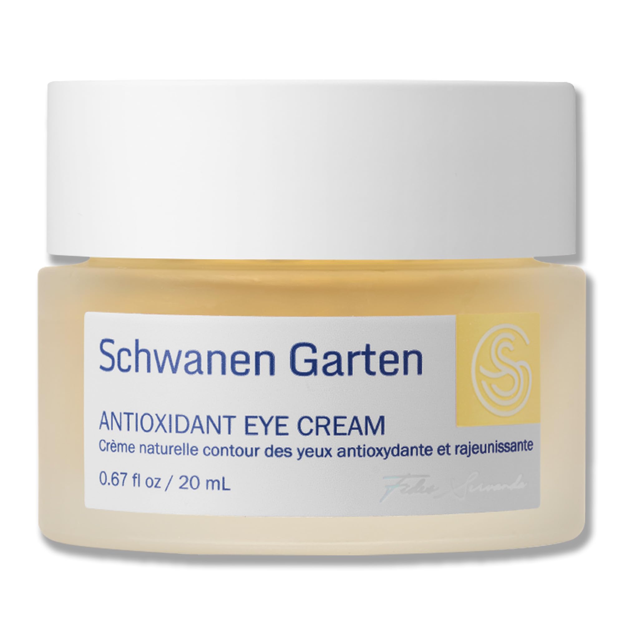 Schwanen Garten Antioxidant Eye Cream 0.67oz / 20ml - Makeup Artist's Favourite, Non-greasy Gel Cream, Vegan, Clean beauty, Organic ingredients