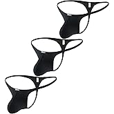 iKingsky Men's Stretch Pouch G-string Sexy Low Rise Bulge Thong Soft Y-back Underwear for Men