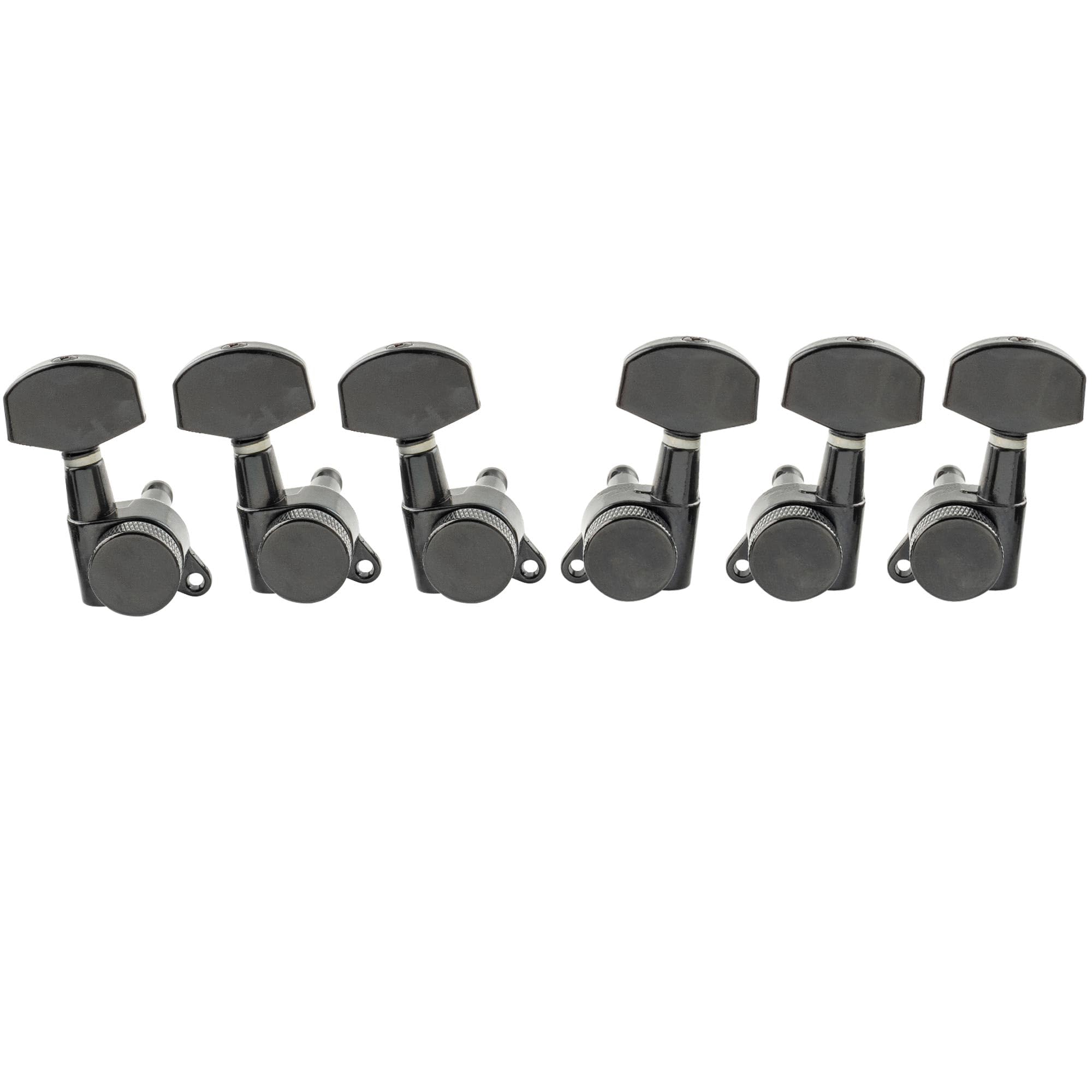 Musiclily Pro 3R3L Guitar Locking Tuners Machine Heads Tuning Pegs Keys Set for Les Paul Style Electric or Acoustic Guitar, Black