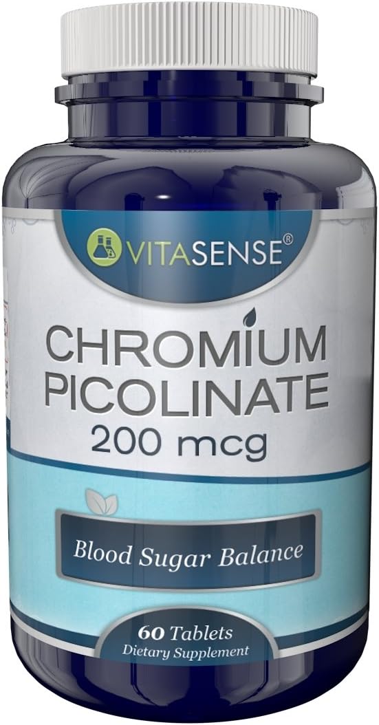VitaSense Chromium Picolinate 200 mcg - Blood Sugar Balance - 60 tablets