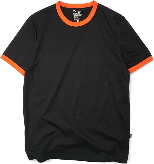 Men's Ringer Tee Crew Neck Athletic T Shirts Short Sleeve Sport Shirt ...