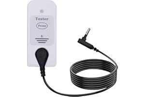 Hooga Grounding Continuity Tester for Grounding Mat, Sheets, Pads, Blankets, Pillow Cases. Universal 15 Foot Grounding Cord. Use to Test Effectiveness of Earth Connected Products.