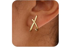 AGWOLF Gold Earrings for Women Trendy,14K Gold/Silver Plated Stud Plated Earrings Dainty Earrings Simple Minimalist Cubic Zir