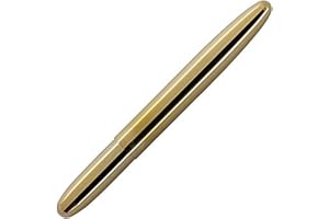 Fisher Space Pen Brass Alloy Bullet Space Pen, Ballpoint, Polished Brass, Black Ink, Gift Box