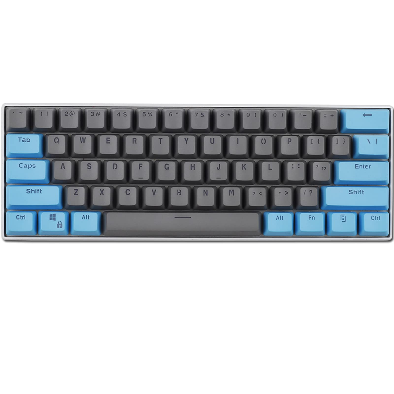 Sunzit Keycaps, 61 Keycaps Backlight Two-Color Mechanical Keypad PBT Keycap for GH60 / RK61 / ALT61 / Annie/Keyboard Poker Keys (KEYBOARD is NOT for Sale)