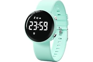 TIMEVER Kids Watch Activity Fitness Tracker Calories Step Counter Pedometer Watch for Kids Sport Digital Chronograph Silicone Strap Waterproof 2 Alarm Clocks Children Watch Reloj MintGreen