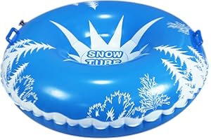 SUNSHINEMALL Snow Tube - 45 Inch Inflatable Snow Sled Snow Toys Sofa Shape for Kids and Adults Heavy Duty Inflatable Snow Tube Winter Outdoor Toys for Kids and Adults