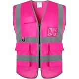 Amazon.com: A-SAFETY - Chalecos de seguridad rosa para mujer, chaleco de  seguridad de trabajo con bandas reflectantes, talla XXL : Herramientas y  Mejoras del Hogar