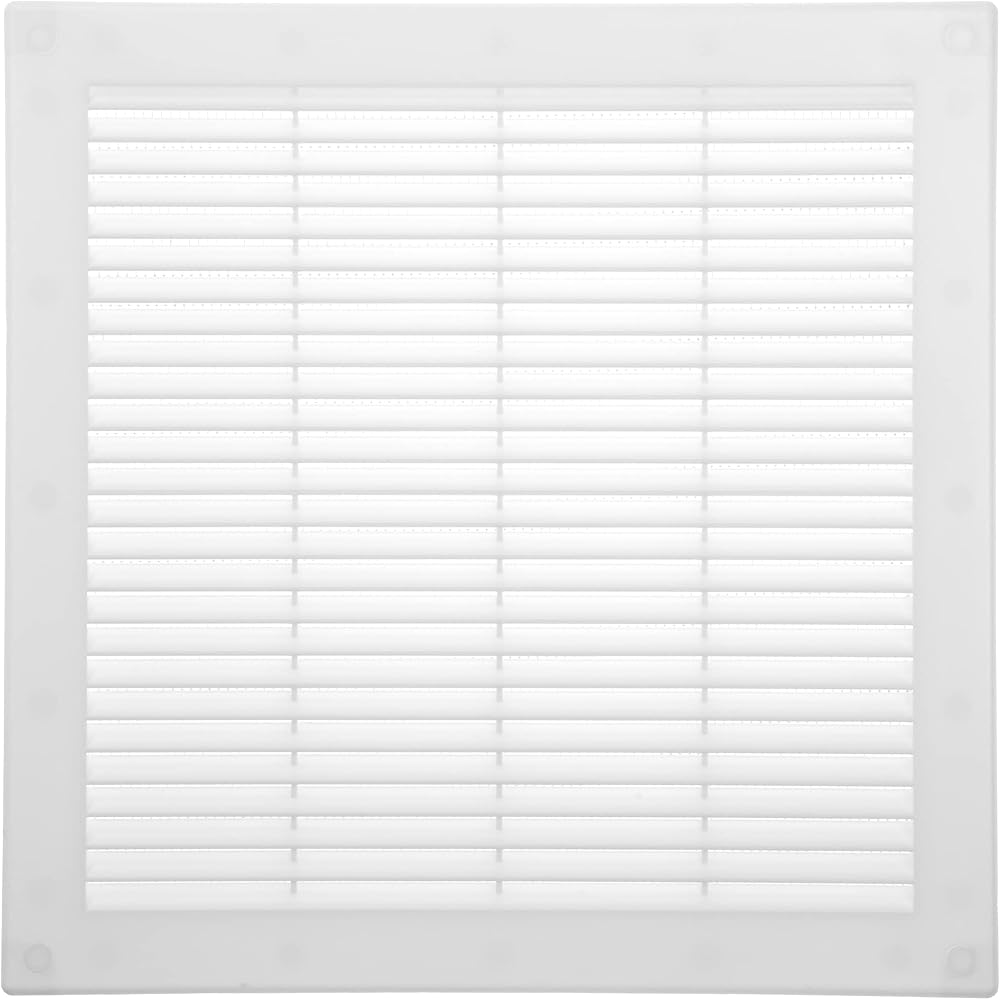 Vent Systems 300x300 mm White Soffit Vent Cover Flat Square Grille