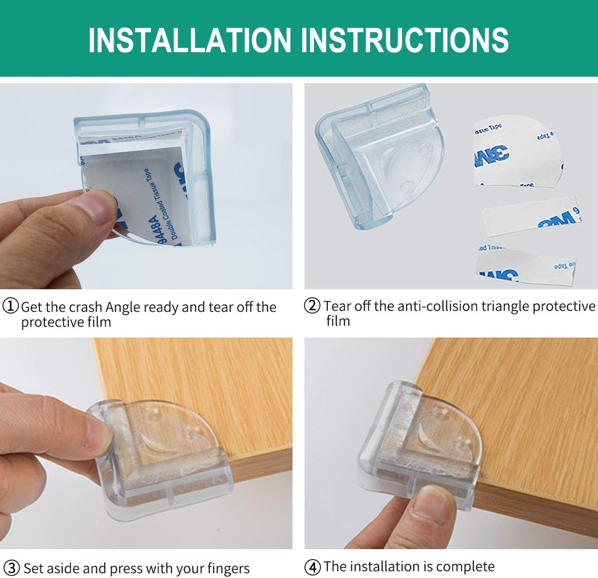 Bebe pcs Protecteurs Dangles Transparent Protection Coin De Meubles Avec Ruban Adhesif Pour Enfant Natuce Protege Coin De Table Bebe Puericulture Protections D Angles Et Rebords