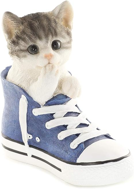 Amazon ファンシー Ca130 誕生日プレゼント 女性 人気 彼女 母の日のプレゼント 贈り物 ネコ 猫 置物 母 父 プレゼント 人気 ギフト インテリア ガーデニング ガーデンオーナメント 猫 好き な 人 へ の プレゼント 結婚記念日 転居 最適なプレゼント サバトラ 置物