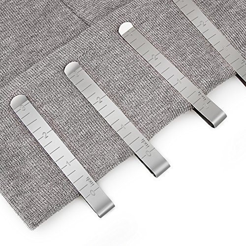 MumCraft Quilting Supplies Set of 15 Stainless Steel Hemming Clips 3 Inches Measurement Ruler Sewing Clips for Wonder Clips, Pinning and Marking Sewing Project