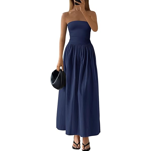 PRETTYGARDEN Women's 2026 Spring Strapless Maxi Dresses Patchwork Long Flowy Pockets Elegant Going Out Summer Tube Top Dress (Apricot,Small) at Amazon Women's Clothing store PRETTYGARDEN Women's 2026 Spring Strapless Maxi Dresses Patchwork Long Flowy Pockets Elegant Going Out Summer Tube Top Dress (Apricot,Small) at Amazon Women's Clothing store