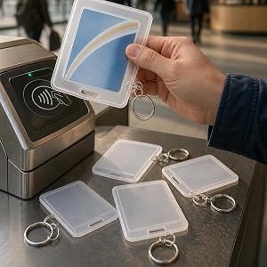 5pcs Waterproof Clear ID Badge Case, Protect Your Bank Credit Cards and IDs from Damage