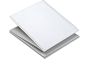TOPS Continuous Computer Paper, Plain White, 1 Part, Removable 0.5 Inch Margins, 20 Lb. Stock, 9.5 x 11 Inches, 2700 Sheets (